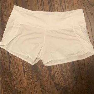 White Lululemon speed short 10